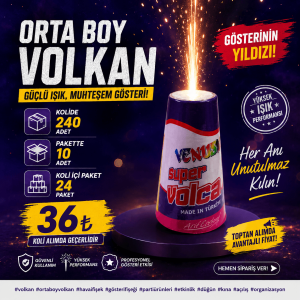 Orta Boy Volkan 100 Adet Koli Fiyatı